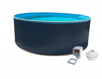 Бассейн Лагуна морозоустойчивый 2.50х1.25м круглый платина (скиммер, форсунка) 25010 Бассейн Лагуна морозоустойчивый 2.50х1.25м круглый платина (скиммер, форсунка) 25010